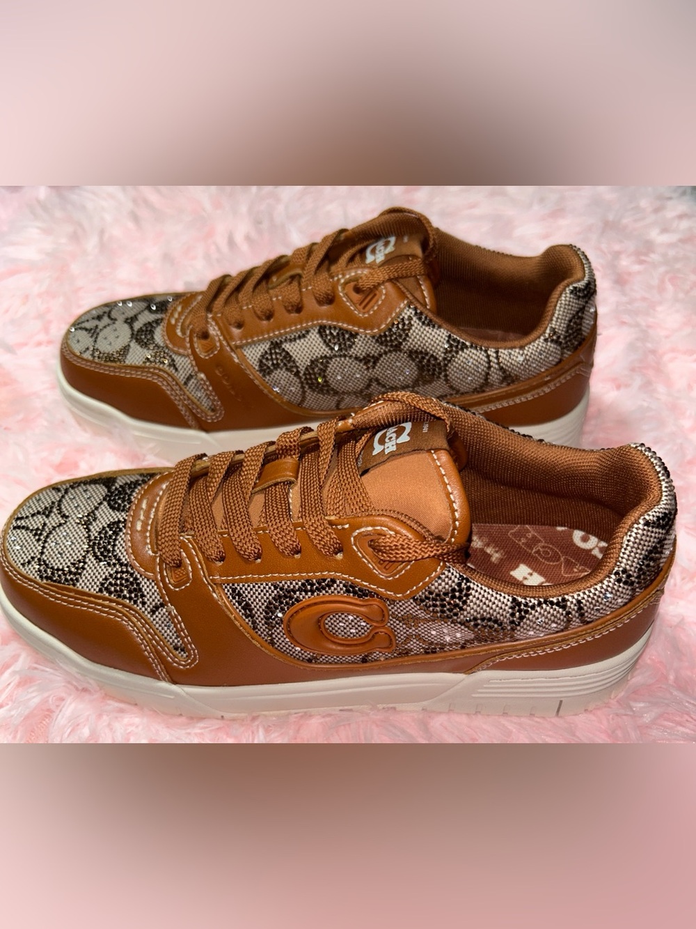 Coach Crystal Signature SoHo Sneaker/ Burnished Amber - Picture 4 of 9